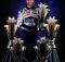 2010 NSCS Jimmie Johnson holds trophy. Credit: Rusty Jarrett/Getty Images for NASCAR